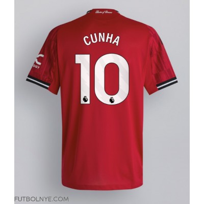 Camiseta Manchester United Matheus Cunha #10 Primera Equipación 2025-26 manga corta Camiseta Manchester United Matheus Cunha #10 Primera Equipación 2025-26 manga corta